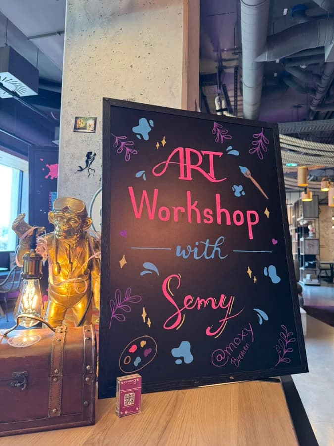 Art Workshop für JGA´s und Hochzeiten im Moxy Hotel in Bremen